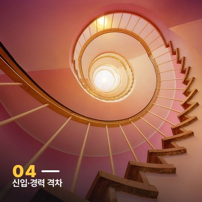 위쪽에서 내려다본 나선형 계단 사진