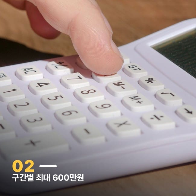 흰색 계산기를 누르는 손가락